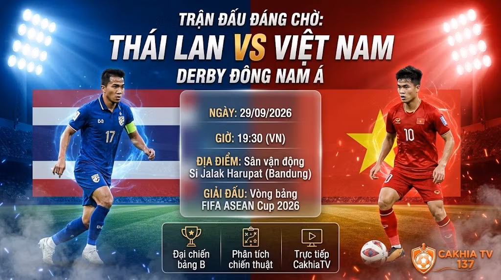 Nhận định Thái Lan vs Việt Nam (19h30 ngày 29/9): Căng thẳng bảng B FIFA ASEAN Cup 2026