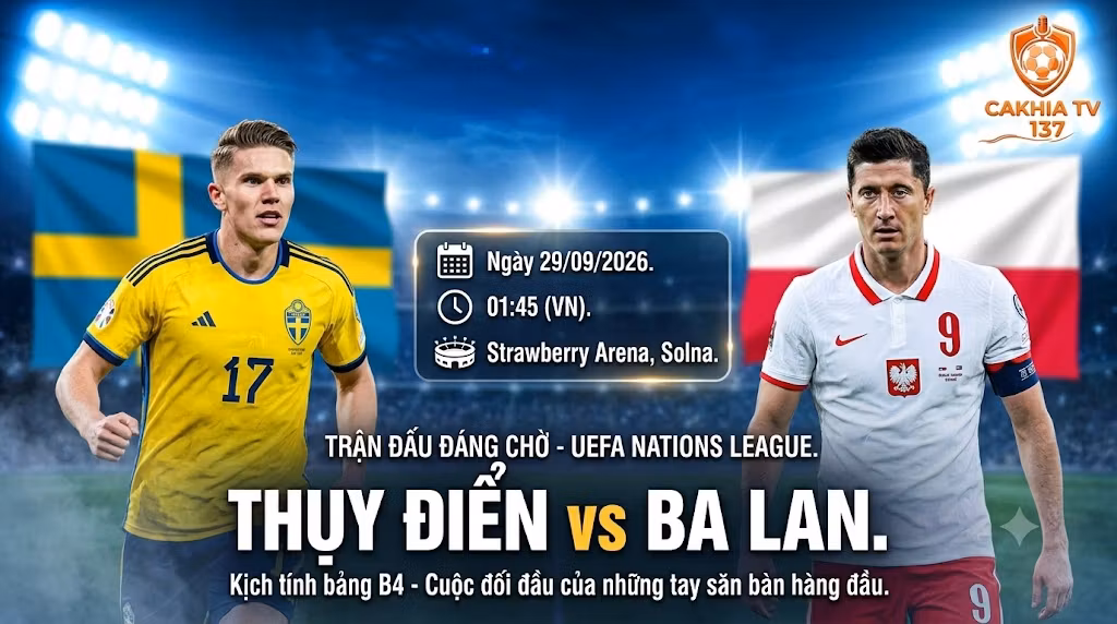 Nhận định bóng đá Thụy Điển vs Ba Lan (01h45 ngày 29/9): Điểm tựa Gyokeres